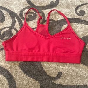 Pink sports bra